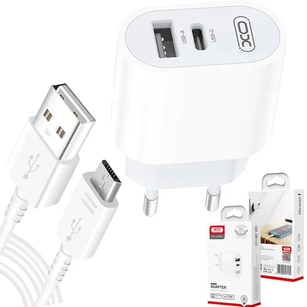 szybka-ladowarka-2-gniazda-charge-kabel-usb-micro
