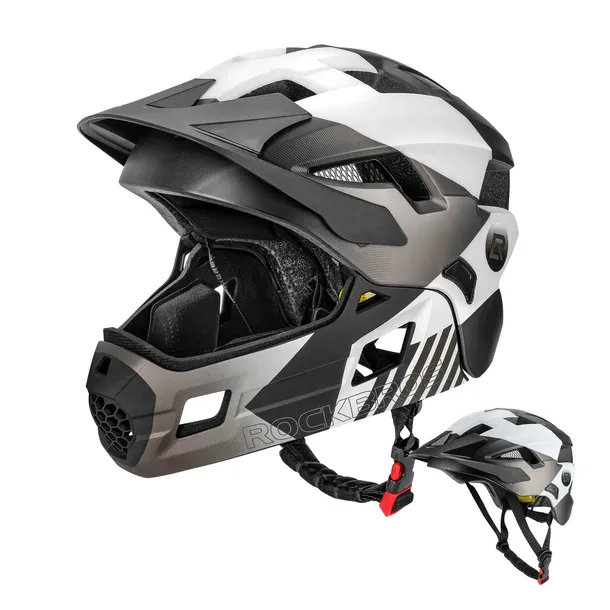 Kask Dziecięcy ROCKBROS Odpinana osłona Szczęki 2w1 CA-SZ 1005X S 48-52cm