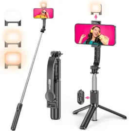 selfieshow-kijek-teleskopowy-selfie-stick-z-lampa-led-pilot-czarny