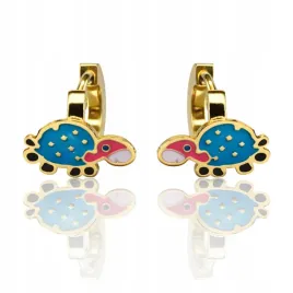 kolczyki-dino-dots-zlote-dinozaury-stal-316l-antyalergiczna-na-prezent