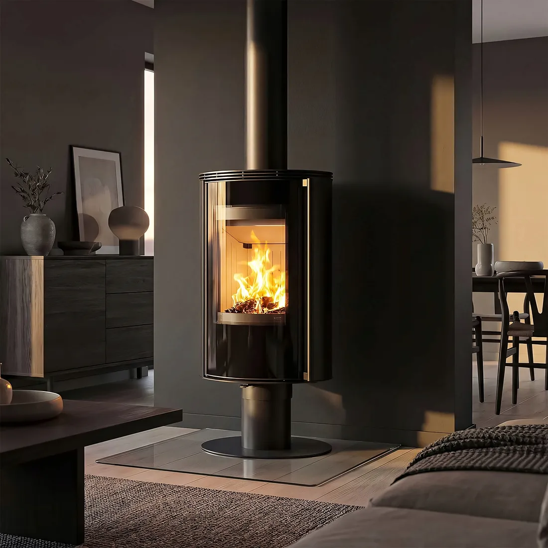 piec-wolnostojacy-na-drewno-erik-na-nodze-obrotowy-bialy-o150-55kw