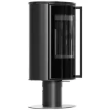 piec-wolnostojacy-na-drewno-erik-na-nodze-obrotowy-czarny-o150-55kw-stan-nowy