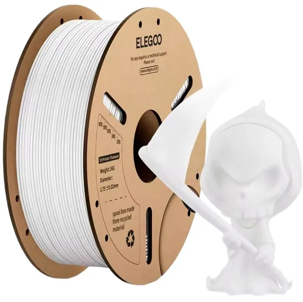 Filament Elegoo PLA White Biały 1kg UNIWERSALNY PRECYZYJNY ODPORNY