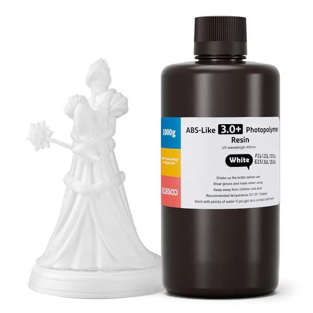 Żywica UV Elegoo ABS-like 3.0 Plus White Biały 1kg 1l Do Drukarki 3D