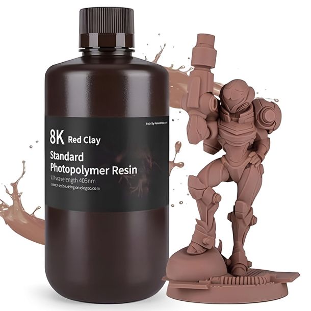 Żywica UV Elegoo Standard 8K Red Clay, Czerwony 1kg 1l Do Drukarki 3D