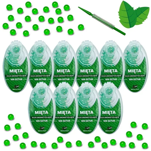 Kulki smakowe do papierosów MIĘTA MIĘTOWE 1000szt