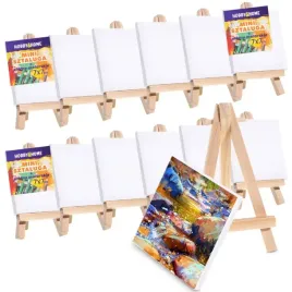 sztaluga-malarska-z-plotnem-mini-drewniana-plotno-malarskie-zestaw-10szt