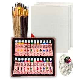 farby-akrylowe-zestaw-farb-akrylowych-24x12ml-plotna-pedzle-10-szt-paleta