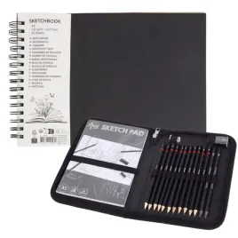 zestaw-olowkow-do-szkicowania-szkicownik-a4-na-spirali-olowki-profesjonalny