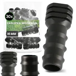 30x-zaslepka-pe-16-wciskana-wtyk-korek-zatyczka-weza-rury-kroplujacej