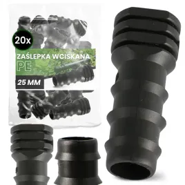 20x-zaslepka-pe-25-wciskana-wtyk-korek-zatyczka-weza-rury-kroplujacej