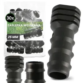 30x-zaslepka-pe-25-wciskana-wtyk-korek-zatyczka-weza-rury-kroplujacej