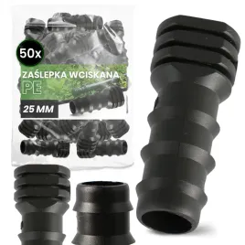 50x-zaslepka-pe-25-wciskana-wtyk-korek-zatyczka-weza-rury-kroplujacej
