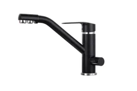 bateria-kuchenna-3-drozna-z-filtrem-kran-stojacy-mieszalnikowy-czarny-mat