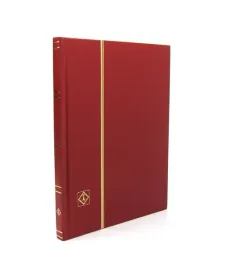 album-klaser-na-znaczki-leuchtturm-basic-a4-32-czarne-strony-czerwony