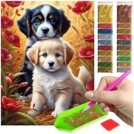 haft-diamentowy-diamond-painting-mozaika-dla-dzieci-5d-pies-szczeniaki-psy