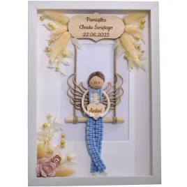makrama-ramka-aniol-prezent-pamiatka-chrztu-swietego-komunii-swietej