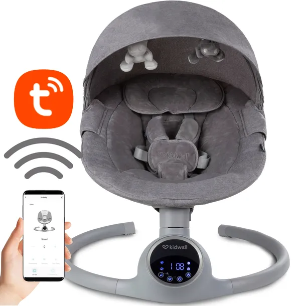 Bujaczek elektryczny 2w1 Kidwell REVE Gray/Silver aplikacja sterująca