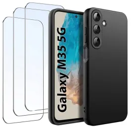 zestaw-etui-do-samsung-m35-5g-matowe-czarne-silikon-slim-3-sztuki-szklo