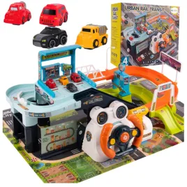 tor-samochodowy-parking-winda-elektryczna-garaz-kierownica-zestaw-4-autka