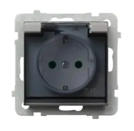ospel-sonata-gniazdo-bryzgoszczelne-schuko-ip44-srebro-mat-gph-1rsp-m-33-d