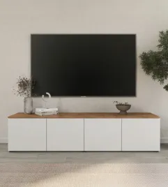 komoda-stojaca-szafka-rtv-200-cm-blat-dab-wotan-bialy-mat-wysoka