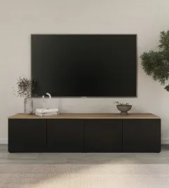 komoda-stojaca-szafka-rtv-200-cm-blat-dab-cremona-czarny-mat-wysoka
