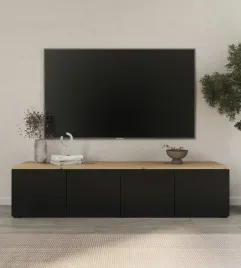 komoda-stojaca-szafka-rtv-200-cm-blat-dab-artisan-czarny-mat-wysoka
