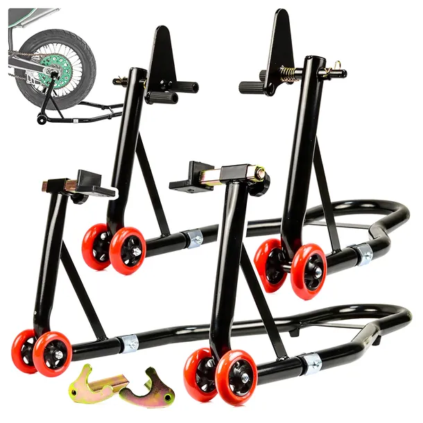 Stojak Motocyklowy Tył + Przód Podnośnik Combo 2W1 Pod Motocykl Motor Cross