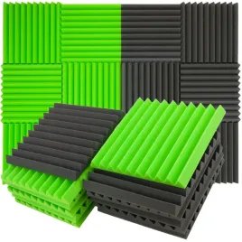 pianki-akustyczne-wygluszajace-klin-zielony-szary-panel-scienny-do-kuchni