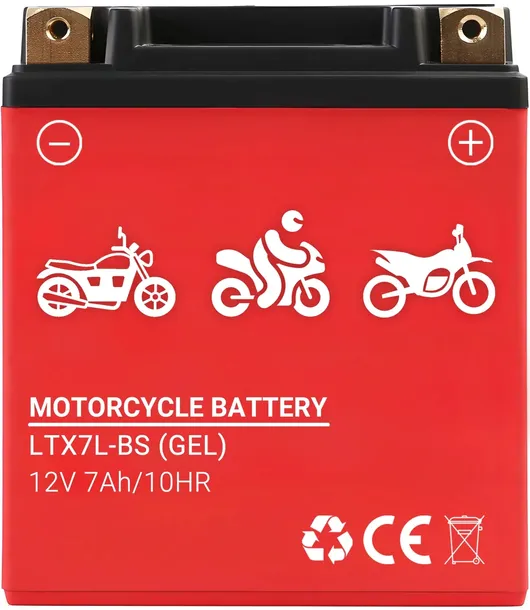 AKUMULATOR ŻELOWY DO SKUTERA MOTOCYKLA QUADA 12V 7AH PRAWY+ PRODUKCJA 2026