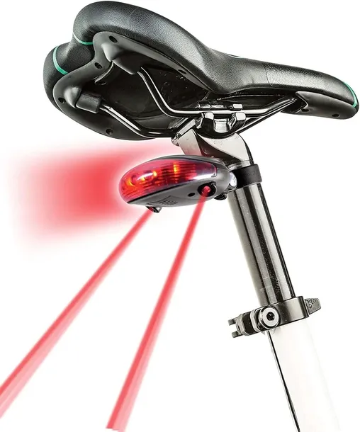 LAMPKA ROWEROWA TYLNA LASEROWA 5 LED LASER NA TYŁ LAMPKI OŚWIETLACZ DROGI