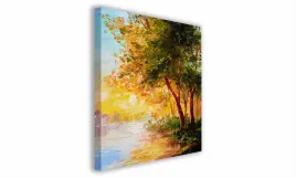 obraz-na-plotnie-021-drzewa-nad-rzeka-30x30cm