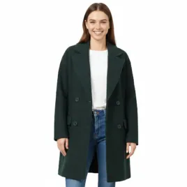 plaszcz-damski-zara-elegancki-dwurzedowy-zielony