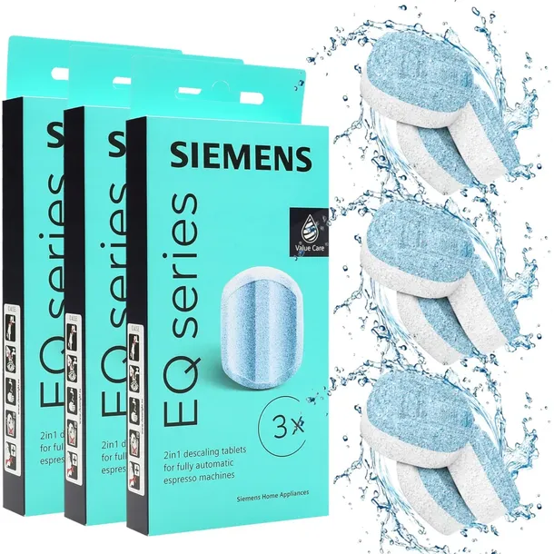 3x Tabletki odkamieniające Siemens | Tabletki do ekspresu Siemens 9 sztuk