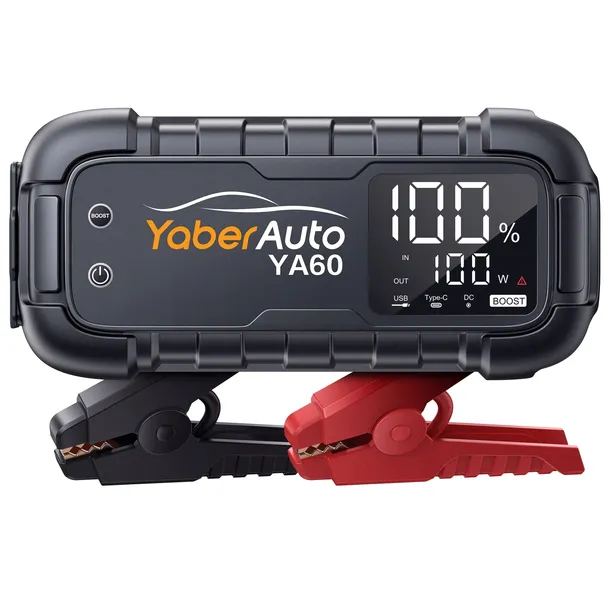 MOCNY CAR JUMP STARTER BOOSTER ROZRUCH URZĄDZENIE ROZRUCHOWE YABER 6000A