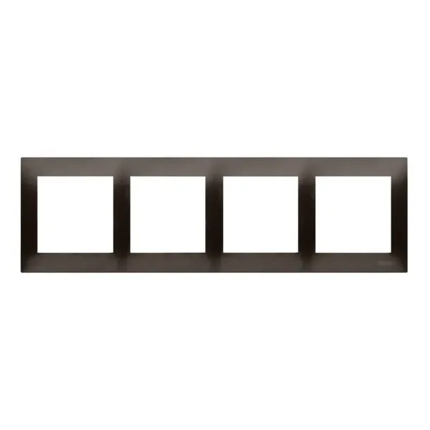simon54-ramka-4-krotna-dr4-46-brazowy-waga-z-opakowaniem-0-1-kg