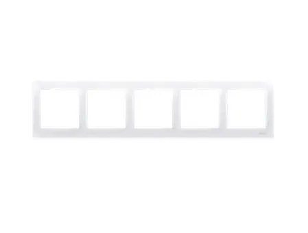 simon54-ramka-na-5-moduly-dr5-11-bialy