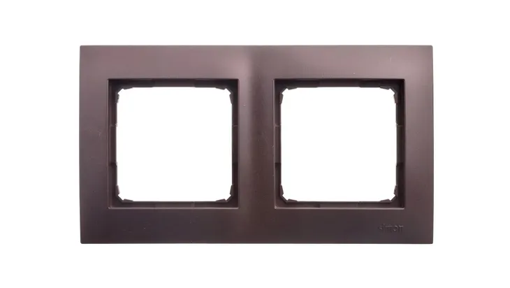 simon54-ramka-na-2-moduly-dr2-46-brazowy-material-tworzywo-sztuczne
