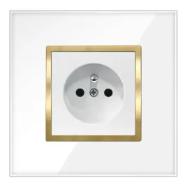 gniazdko-pojedyncze-z-bolcem-biale-zlote-w-ramce-szklanej-kontakt-quadra