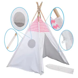 namiot-wigwam-enero-toys-classic-rozowo-bialy