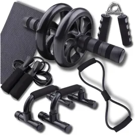 zestaw-do-cwiczen-w-domu-silowych-roller-skakanka-mata-ekspander-sciski-7w1