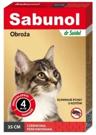 sabunol-obroza-przeciw-pchlom-dla-kota-czerwona-35cm
