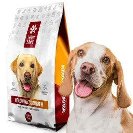 sucha-karma-z-wolowina-i-drobiem-dla-psa-cztery-lapy-premium-10kg