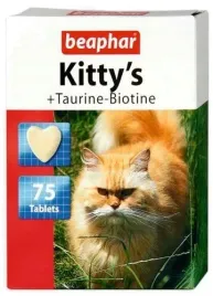 beaphar-kitty-s-taurine-biotine-tabletki-witaminowe-75szt