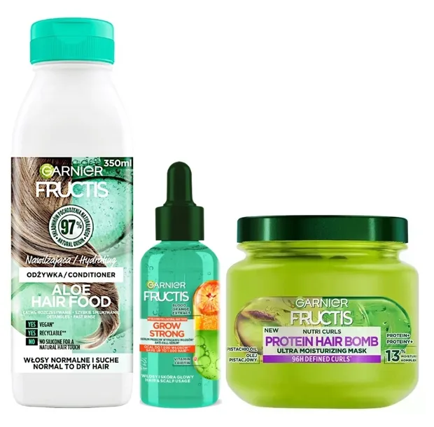 Zestaw Kosmetyków Do Włosów Przeciw Wypadaniu Serum Maska Odżywka Garnier