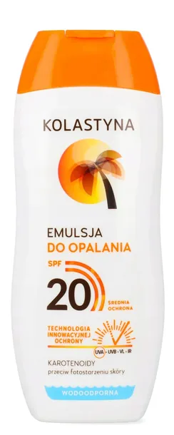Emulsja Do Opalania Wodoodporna Ochrona SPF20 z Filtrami UV Kolastyna