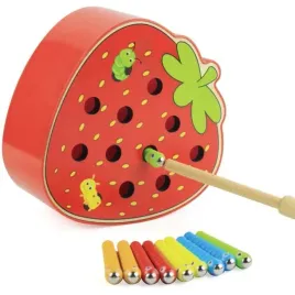 drewniana-gra-zlap-robaczka-truskawka-wedka-lowienie-montessori