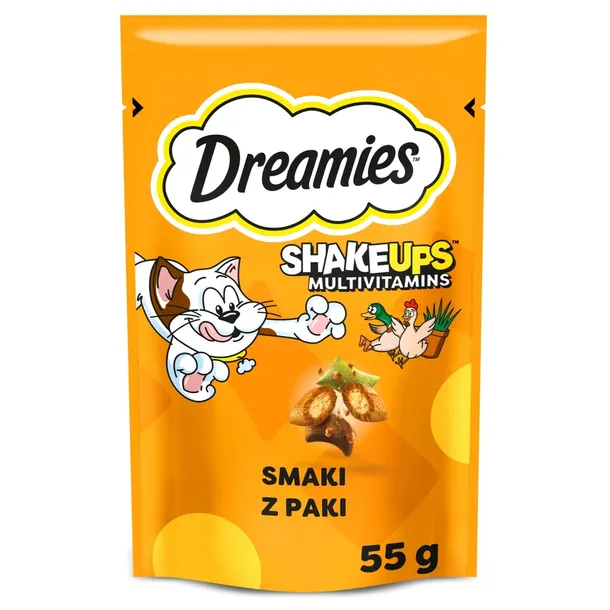 Dreamies Shake Ups Multivitamins Przysmaki dla kota smaki z paki 55g