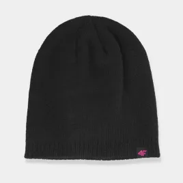 czapka-damska-4f-czarna-zimowa-jesienna-sportowa-fason-beanie-uniwersalna